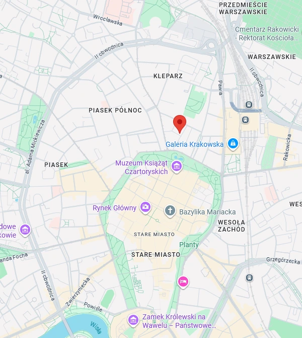 Jak dojechać do biura Agenda BHP w Krakowie