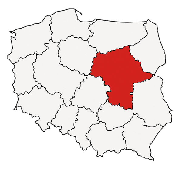 Mapa obszaru działania – Warszawa i Mazowsze